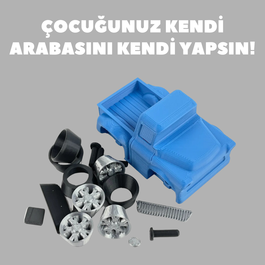 3D 3 Arabalı Set - Kendin Yap Seti