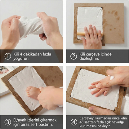 Kişiye Özel 3D Bebek El & Ayak İzi Çerçevesi